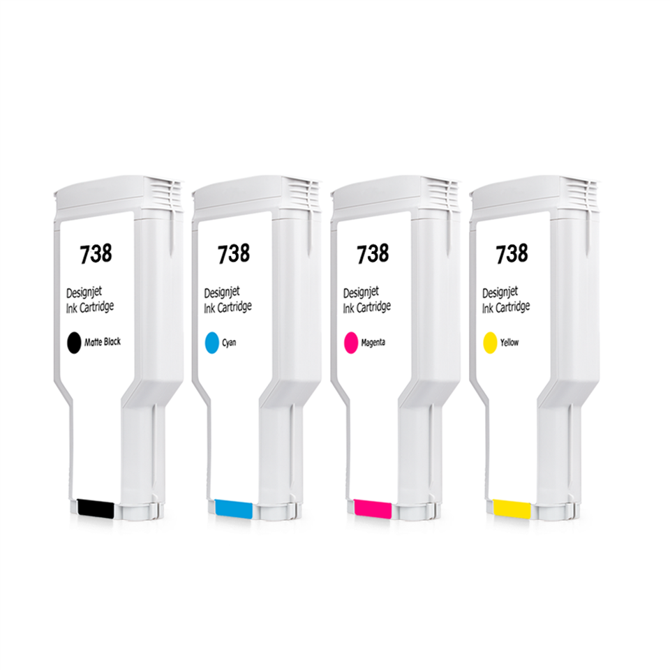 Cetris inc HP 738 wedi'i lenwi 300ml pigment-inc