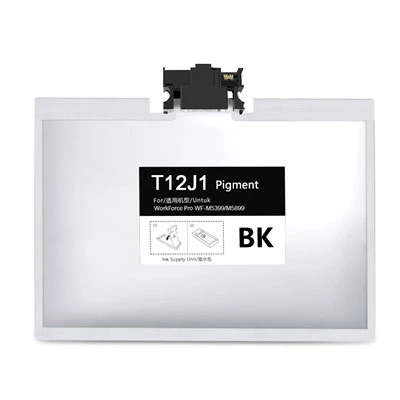 Bag Inc T12J Gyda Sglodion Ar Gyfer Epson WorkForce Pro WF-M5899 WF-M5399 Argraffydd